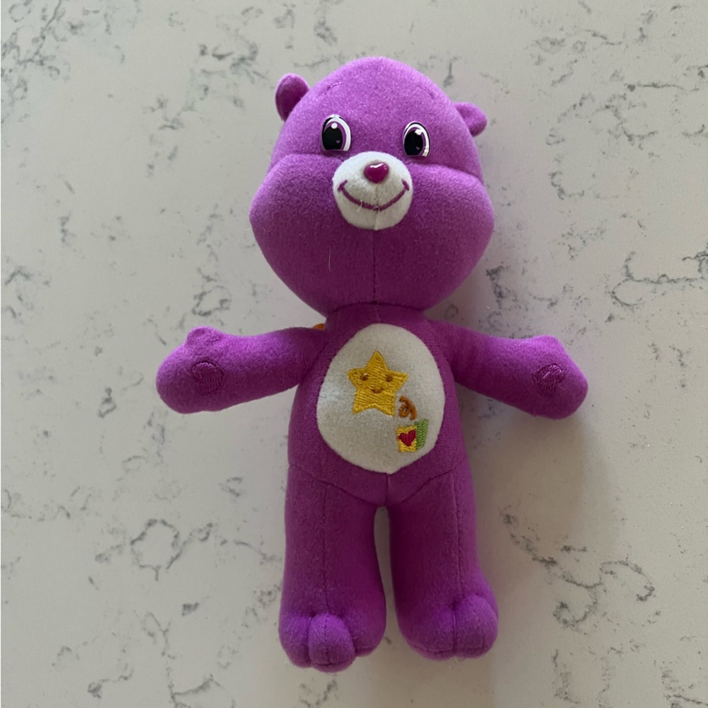 Care Bears Small Purple Plush Bear‎ Toy